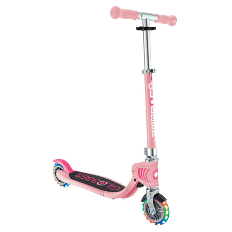 Globber Flow Foldable Junior Lights 2-Wheel Scooter Pastel Pink 3+ Years