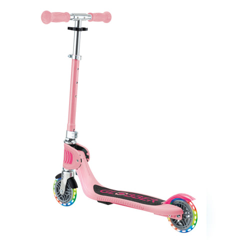 Globber Flow Foldable Junior Lights 2-Wheel Scooter Pastel Pink 3+ Years