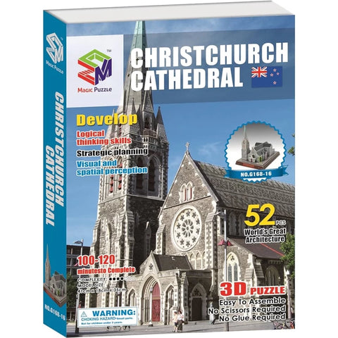 Christchurch Cathedral 3D Puzzle 52 Pieces