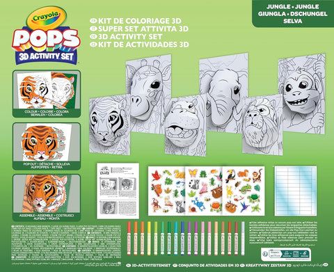 Crayola Color Pops All In One Jungle 3D Activity Set