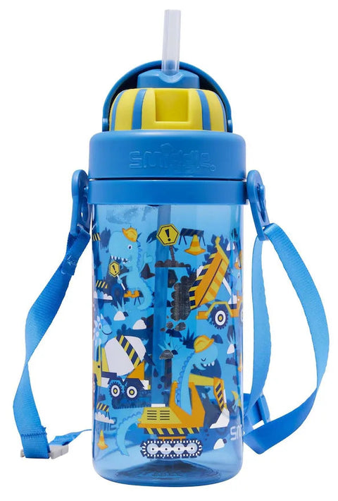 Smiggle Blue Big Dreams Teeny Tiny Plastic Drink Bottle With Strap 400ml