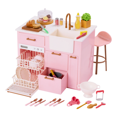 Our Generation Cooking Island Kitchen Playset for 18" Dolls