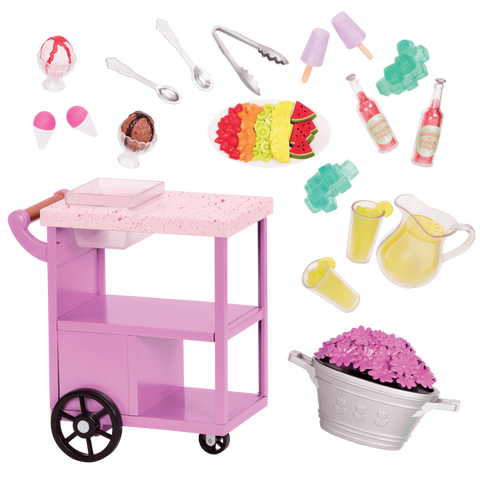 Our Generation Patio Treats Trolley Purple for 18" Dolls