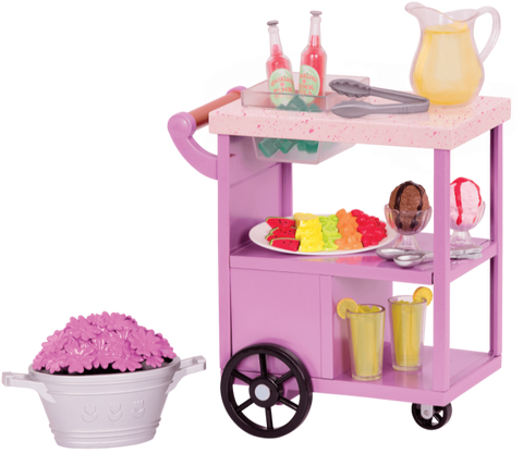 Our Generation Patio Treats Trolley Purple for 18" Dolls