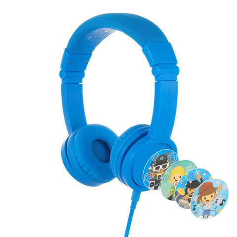 Buddyphones Explore Plus Foldable Headphones With Mic Cool Blue