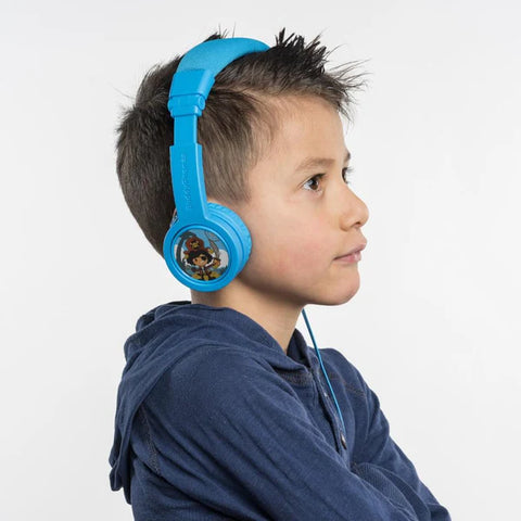 Buddyphones Explore Plus Foldable Headphones With Mic Cool Blue