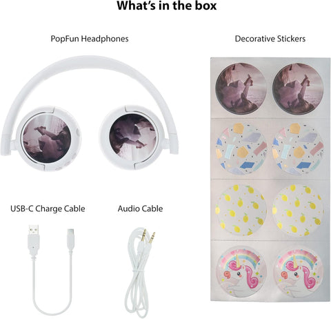 Buddyphones Popfun Snow White Wireless Headphones