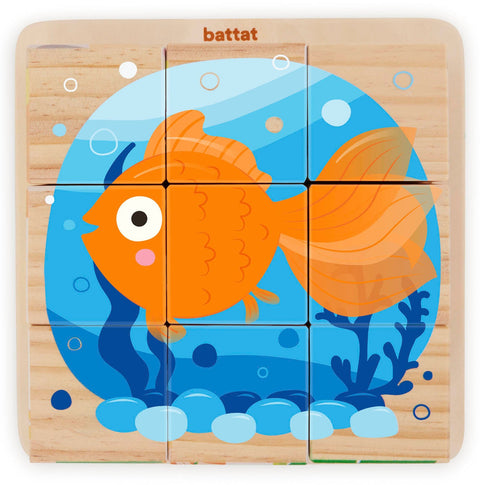Battat Wooden Puzzle Cube Pets
