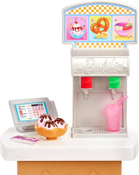 Barbie Skipper Doll and Snack Bar Playset with Color-Change Feature and Accessories, First Jobs