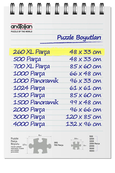 Anatolian Puzzle Cute Girl 260 Pieces