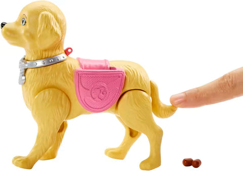 Barbie Walk & Potty Pup Set With Doll & Tail-Activated Pooping Puppy