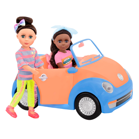 GG Convertible Car 36cm Doll Vehicle in Orange & Blue