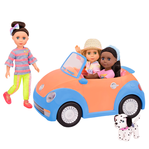 GG Convertible Car 36cm Doll Vehicle in Orange & Blue