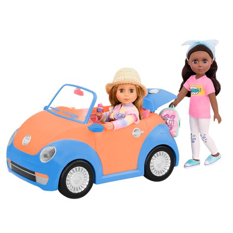 GG Convertible Car 36cm Doll Vehicle in Orange & Blue