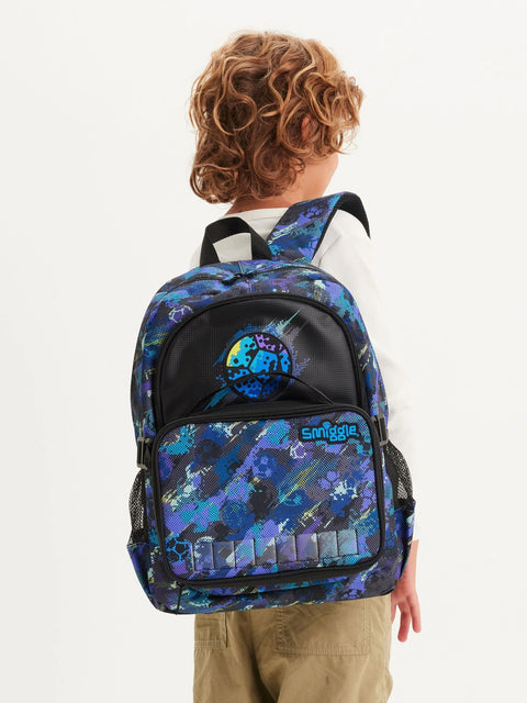 Smiggle Black Trailblazer Classic Attach Backpack 42cm
