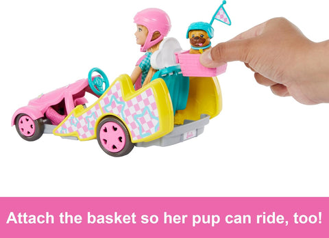 Barbie Stacie Doll with Go-Kart Car with Rolling Wheels