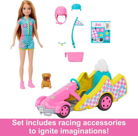 Barbie Stacie Doll with Go-Kart Car with Rolling Wheels