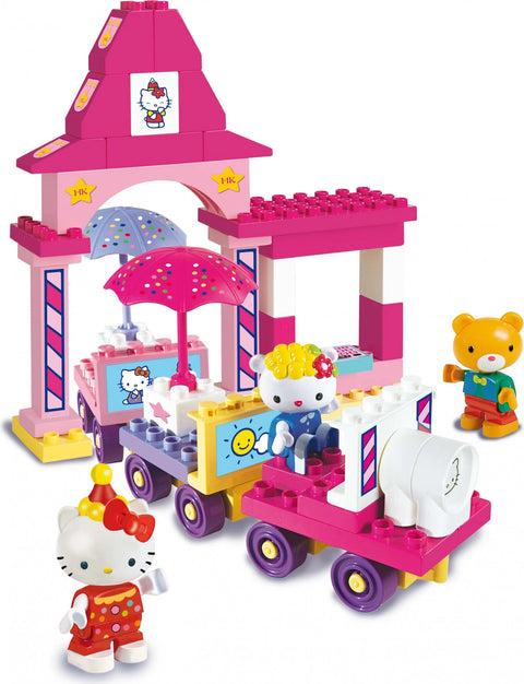 Hello Kitty's Funpark Train, Unico Plus, 51 Pieces