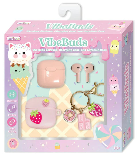 Hot Focus Vibe Buds Wireless Earbuds, Sweets