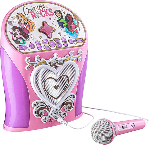 KIDDESIGNS Disney Princess Bluetooth Mp3 Karaoke With Microphone