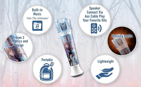 KIDDESIGNS Disney Frozen 2 Karaoke Sing Along Microphone