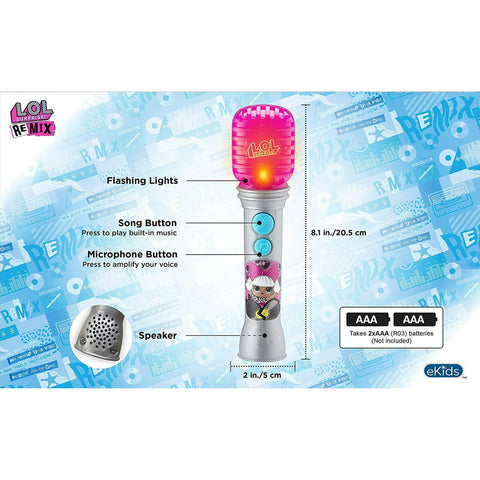 KIDDESIGNS LOL Surprise Sing-Along Karaoke Microphone