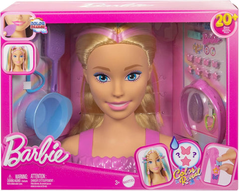 Barbie Doll Styling Head, Blonde Hair With 20+ Hair Styling Accessories
