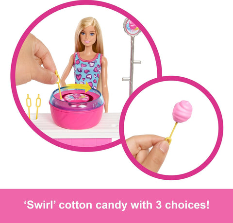 Barbie Mysteries: Beach Detectives Malibu Doll, Cotton Candy Game Playset & Accessories