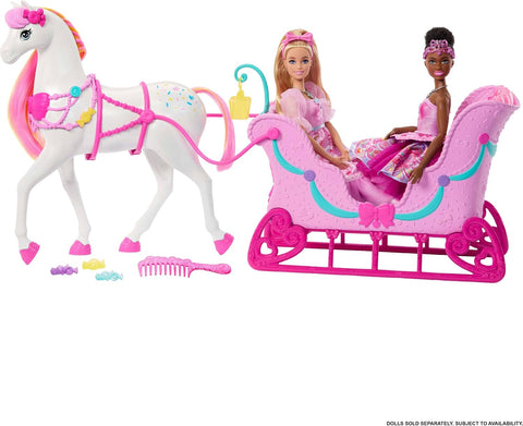 Barbie in The Nutcracker Land Of Sweets Horse & Sled JNH63