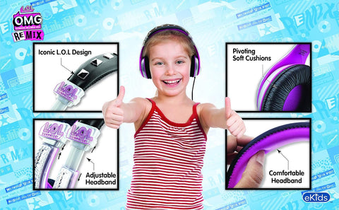 KIDDESIGNS LOL Surprise Youth Headphones Pink / Black