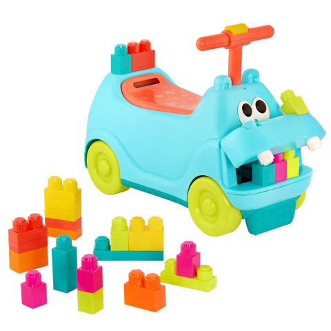 B. Locbloc Hippo Ride-On with Building Blocks