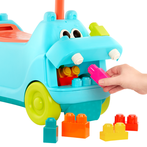 B. Locbloc Hippo Ride-On with Building Blocks