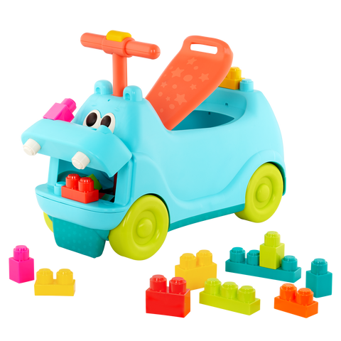 B. Locbloc Hippo Ride-On with Building Blocks