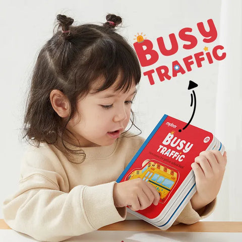 Mideer 4-In-1 Wooden Puzzle Set Busy Traffic