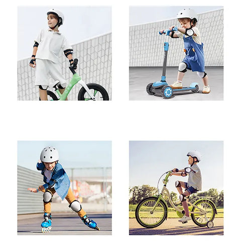 Mideer Knee Elbow & Wrist Protective Gear Set White