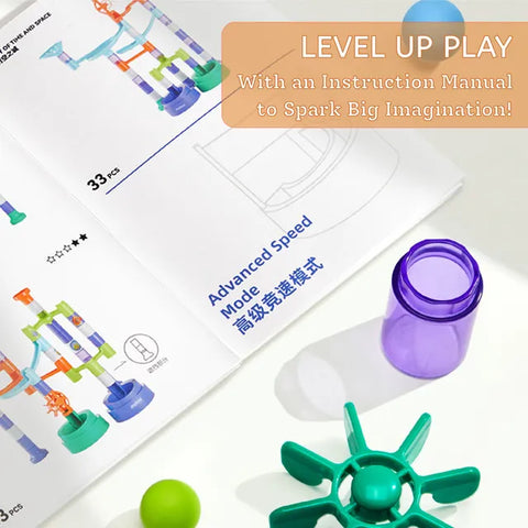 Mideer Track Marble Building Block Set Galaxy Race 84 Pieces