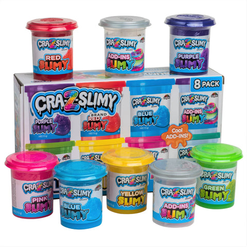 Pack Of 8 Slimy Bold & Brights Slime