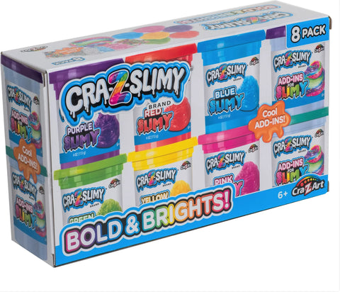 Pack Of 8 Slimy Bold & Brights Slime