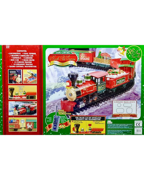 Eztec North Pole Express Christmas Train Toy Set 36 Pieces