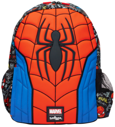 Smiggle Spider-Man Junior Character Hoodie Backpack 36cm