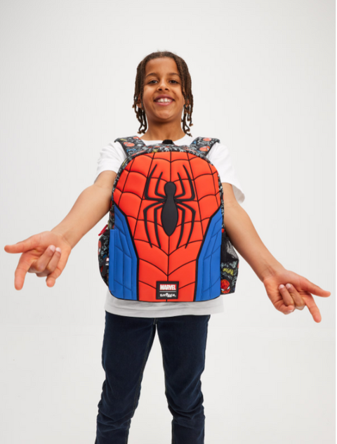 Smiggle Spider-Man Junior Character Hoodie Backpack 36cm