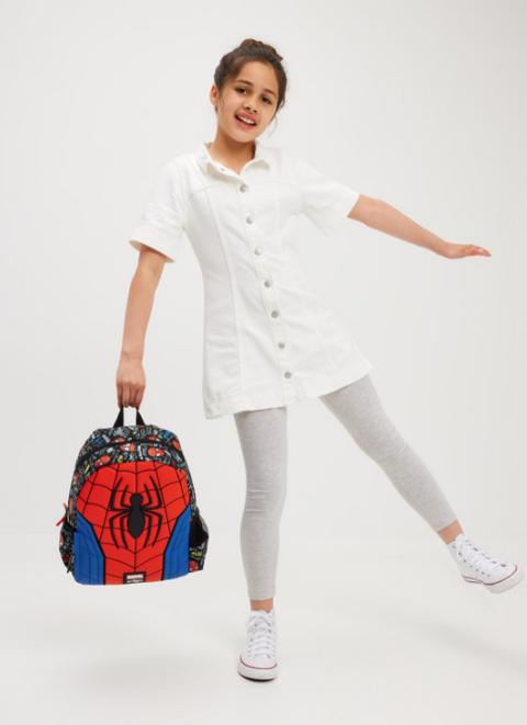 Smiggle Spider-Man Junior Character Hoodie Backpack 36cm