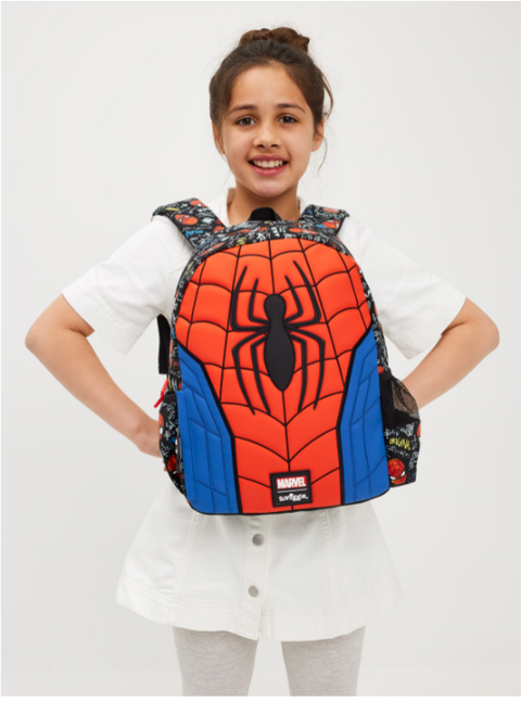 Smiggle Spider-Man Junior Character Hoodie Backpack 36cm