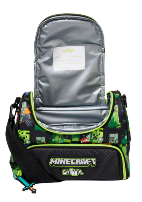 Smiggle Minecraft Double Decker Lunchbox With Strap