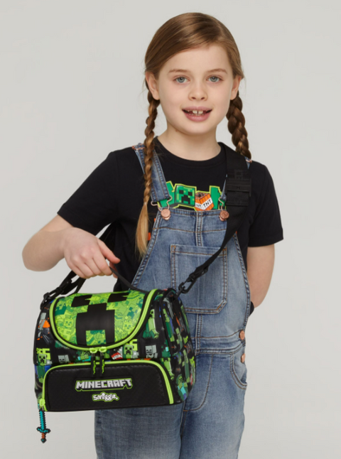 Smiggle Minecraft Double Decker Lunchbox With Strap