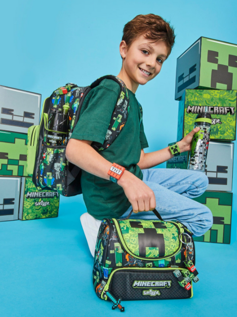 Smiggle Minecraft Double Decker Lunchbox With Strap