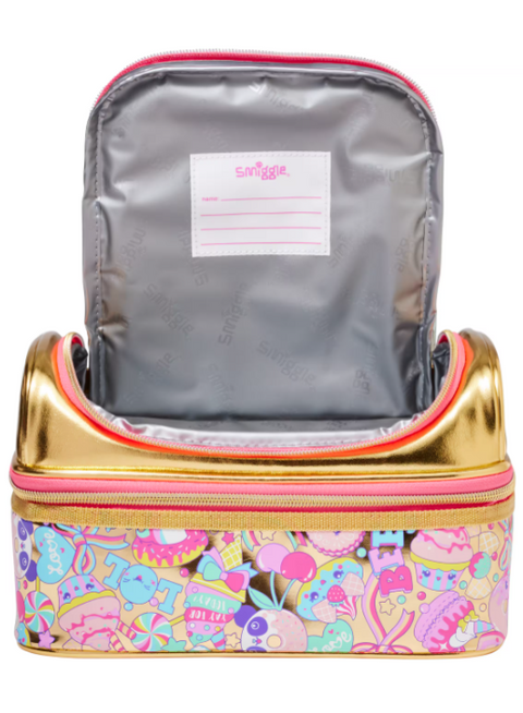 Smiggle Gold Team Double Decker Lunchbox