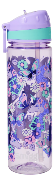 Smiggle Unicorn Purple Water Bottle 650ml