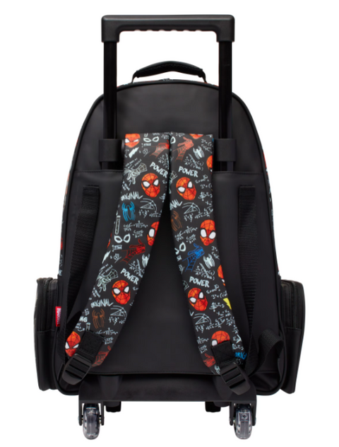 Smiggle Spider-Man Backpack Trolley With Light Up Wheels 52cm