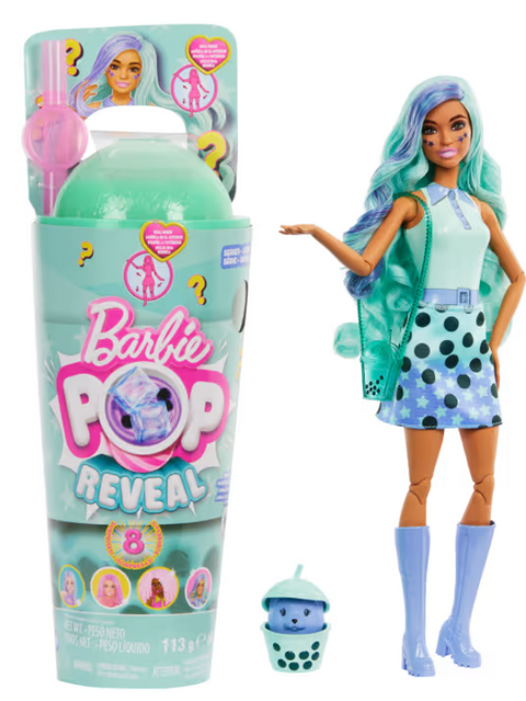 Barbie Pop Reveal Bubble Tea Series Fashion Doll & Accessories Set With 8 Surprises